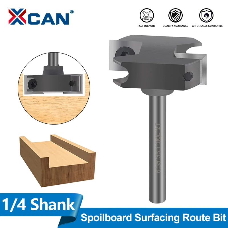 XCAN 1/4 "хвостовик с ЧПУ Spoilboard, фреза для поверхности, 2 флейты, строгальный станок по дереву, сменное лезвие, фреза
XCAN 1/4 "хвостовик с ЧПУ Spoilboard, фреза для поверхности, 2 флейты, строгальный станок по дереву, сменное лезвие, фреза