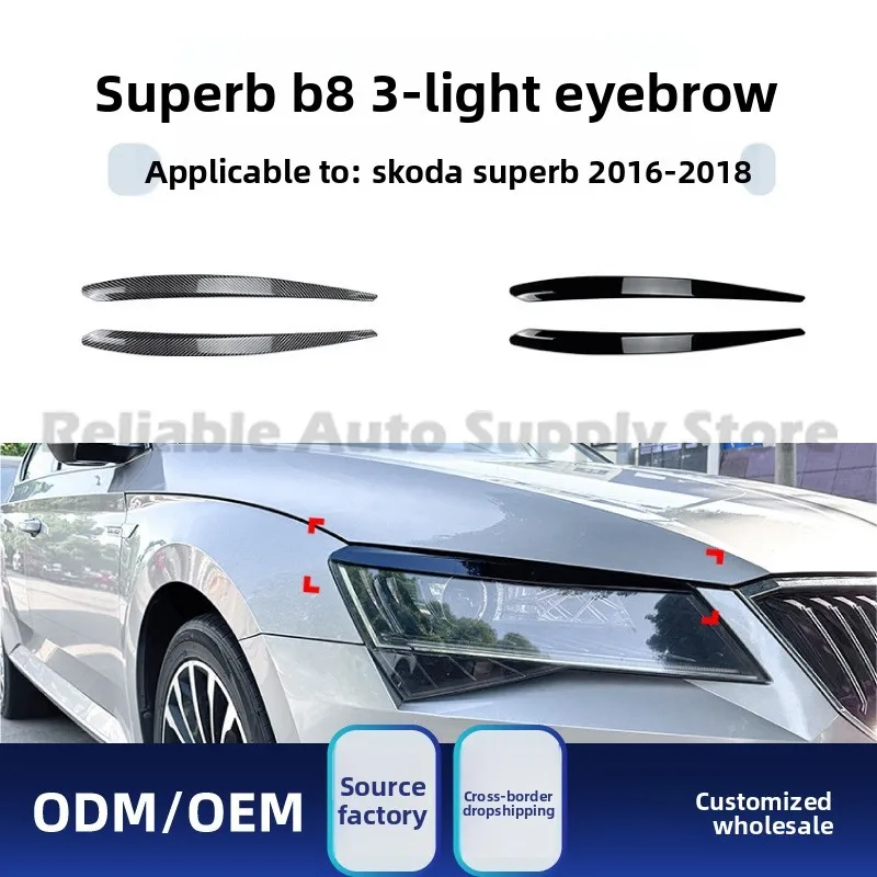 For Skoda Superb B8 2016-2018 Headlight Eyebrow Decal Sticker Stylish Car Modification Accessory High Quality Design Durable Fin 
For Skoda Superb B8 2016-2018 Headlight Eyebrow Decal Sticker Stylish Car Modification Accessory High Quality Design Durable Fin