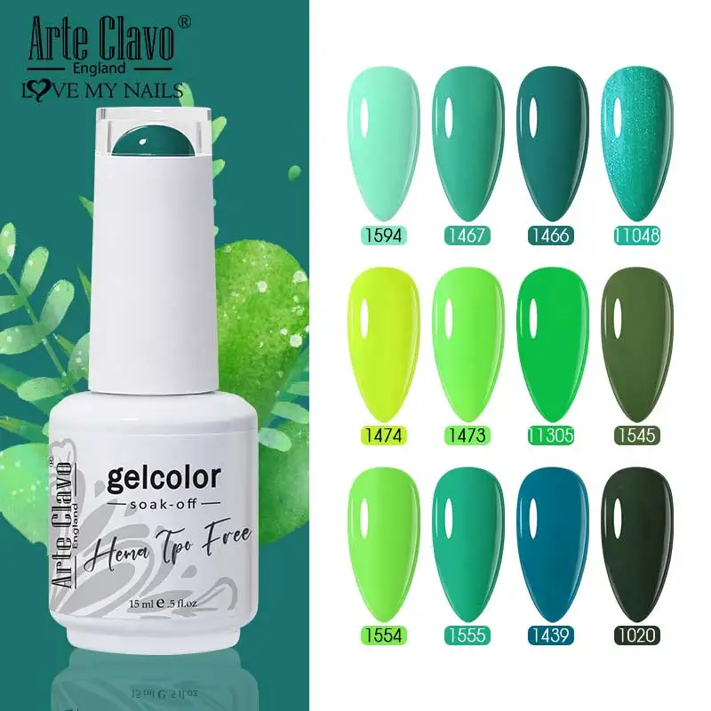 Arte Clavo Nail Gel Polish Spring Green Color Series Semi Permanent Nail Varnish TPO HEMA FREE Nail Art Soak Off UV Gel Lacquer
Arte Clavo Nail Gel Polish Spring Green Color Series Semi Permanent Nail Varnish TPO HEMA FREE Nail Art Soak Off UV Gel Lacquer