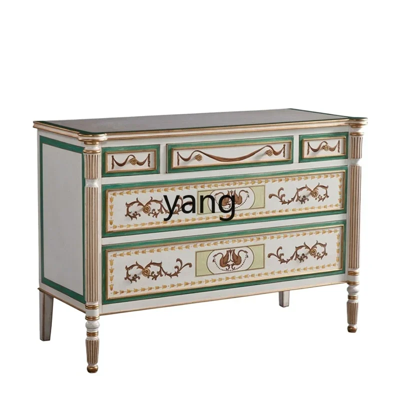 YJQ French neoclassical retro hand-painted gray-white painted solid wood entrance cabinet
YJQ French neoclassical retro hand-painted gray-white painted solid wood entrance cabinet
