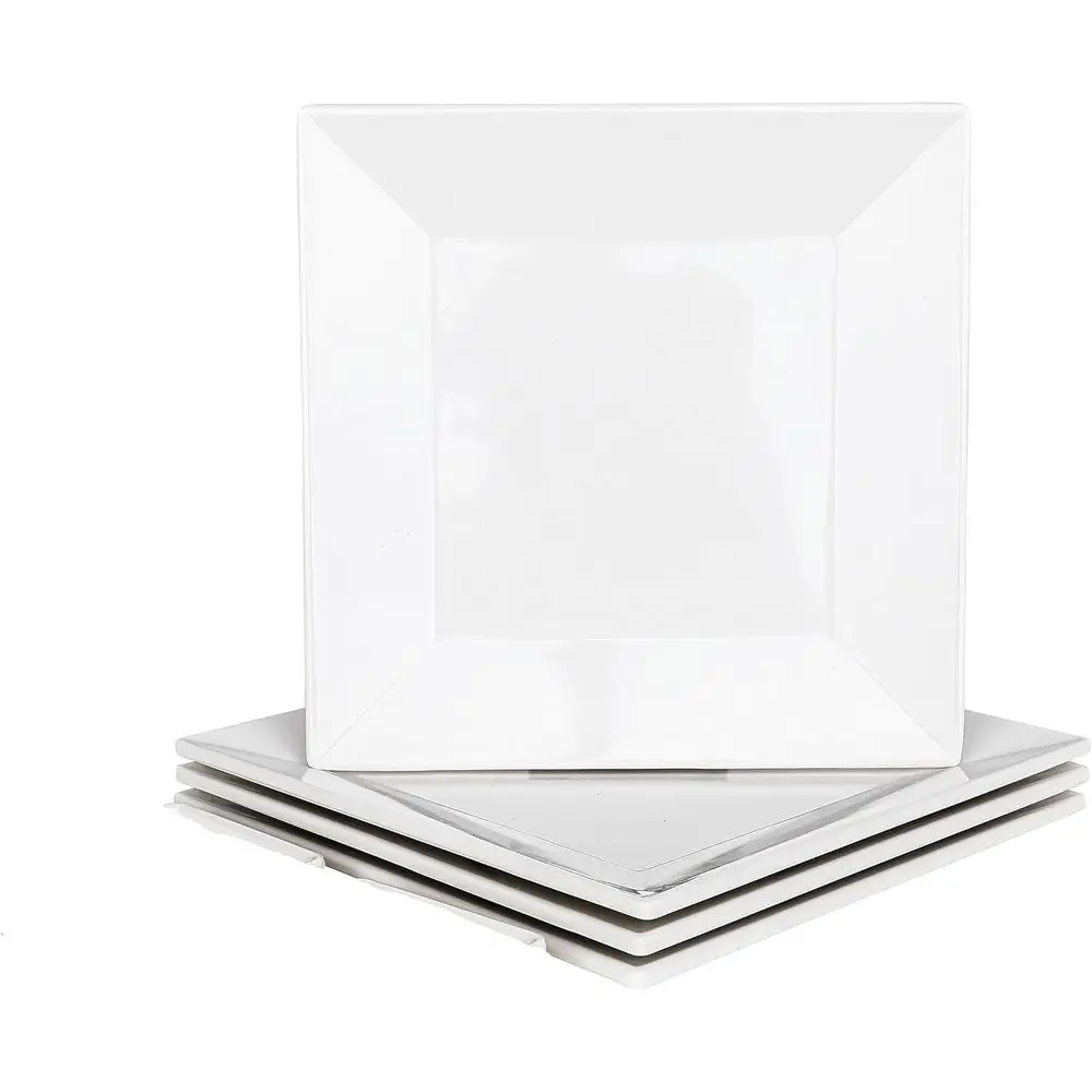 8-Pack 8 x 8 White Melamine Square Plates, Durable Elegant Dinnerware Set
8-Pack 8 x 8 White Melamine Square Plates, Durable Elegant Dinnerware Set