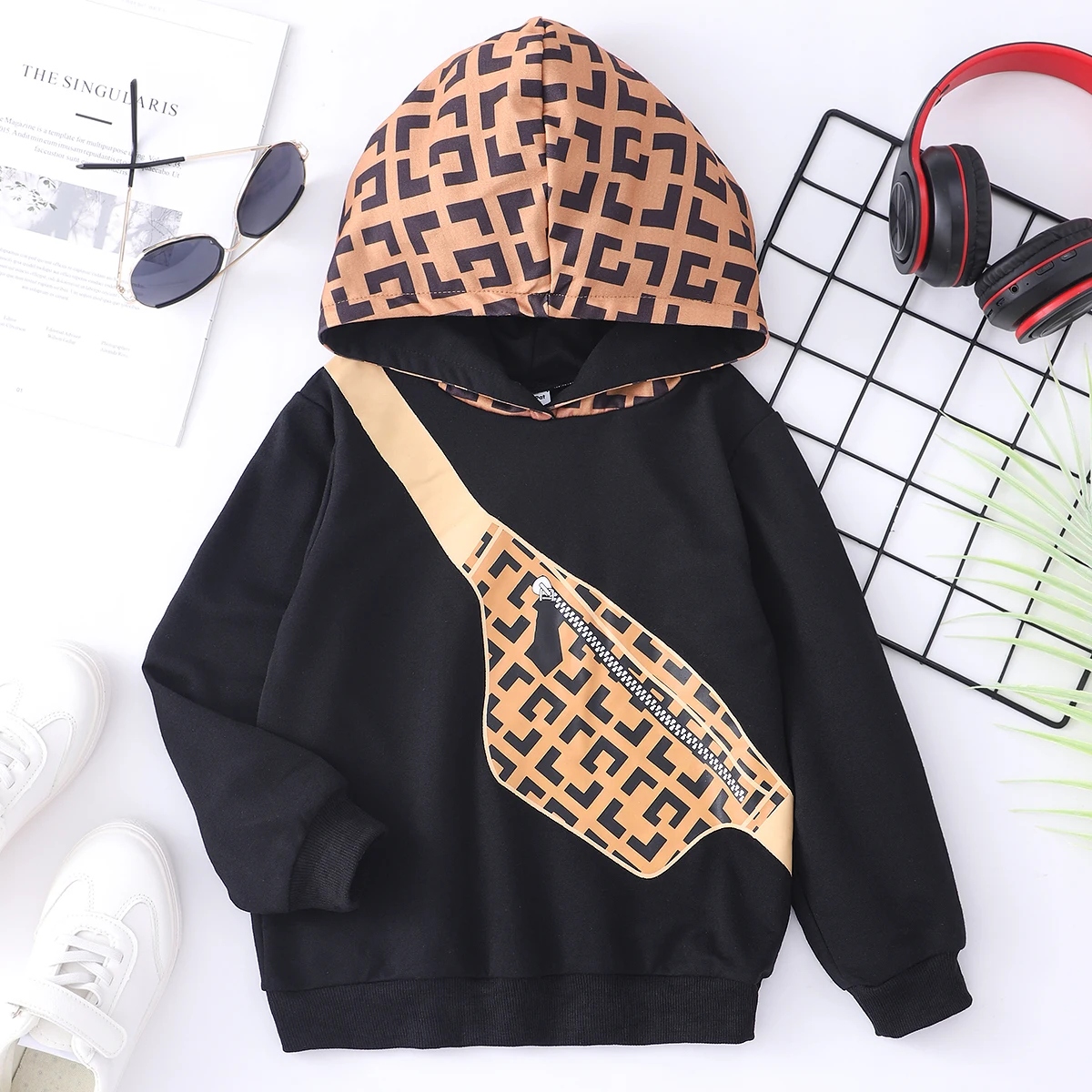 Autumn Clothes Fashion Casual Clothing Children's Hooded Sweater Long Sleeve Printed Sweater Boys' Top Clothing for Girls
Autumn Clothes Fashion Casual Clothing Children's Hooded Sweater Long Sleeve Printed Sweater Boys' Top Clothing for Girls