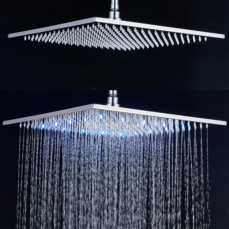 SHBSHAIMY Black Shower Head LED Light Large Rainfall Chrome Rainfall Faucet Bathroom Tap Stainless Steel Square Sprayer Tap
SHBSHAIMY Black Shower Head LED Light Large Rainfall Chrome Rainfall Faucet Bathroom Tap Stainless Steel Square Sprayer Tap