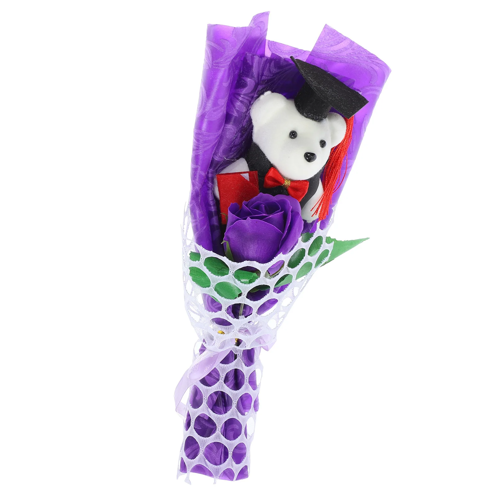 Graduation Simulated Flower Bouquet with Adorable Cartoon Bear Soft Hugable Centerpiece Perfect for Grad Ceremony Celebration
Graduation Simulated Flower Bouquet with Adorable Cartoon Bear Soft Hugable Centerpiece Perfect for Grad Ceremony Celebration