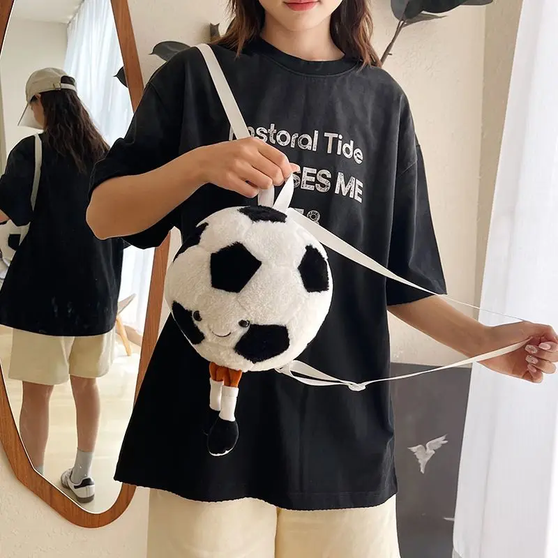 Cute 3D Cartoon Football Plush Backpack Boys Girls Kawaii Soccer Doll Shaped Shoulder Bag Gift Outdoor Travel Birthday Fan Gift
Cute 3D Cartoon Football Plush Backpack Boys Girls Kawaii Soccer Doll Shaped Shoulder Bag Gift Outdoor Travel Birthday Fan Gift