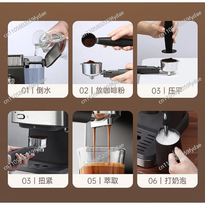 Coffee machine small semi-automatic espresso high-pressure steam coffee maker
Coffee machine small semi-automatic espresso high-pressure steam coffee maker