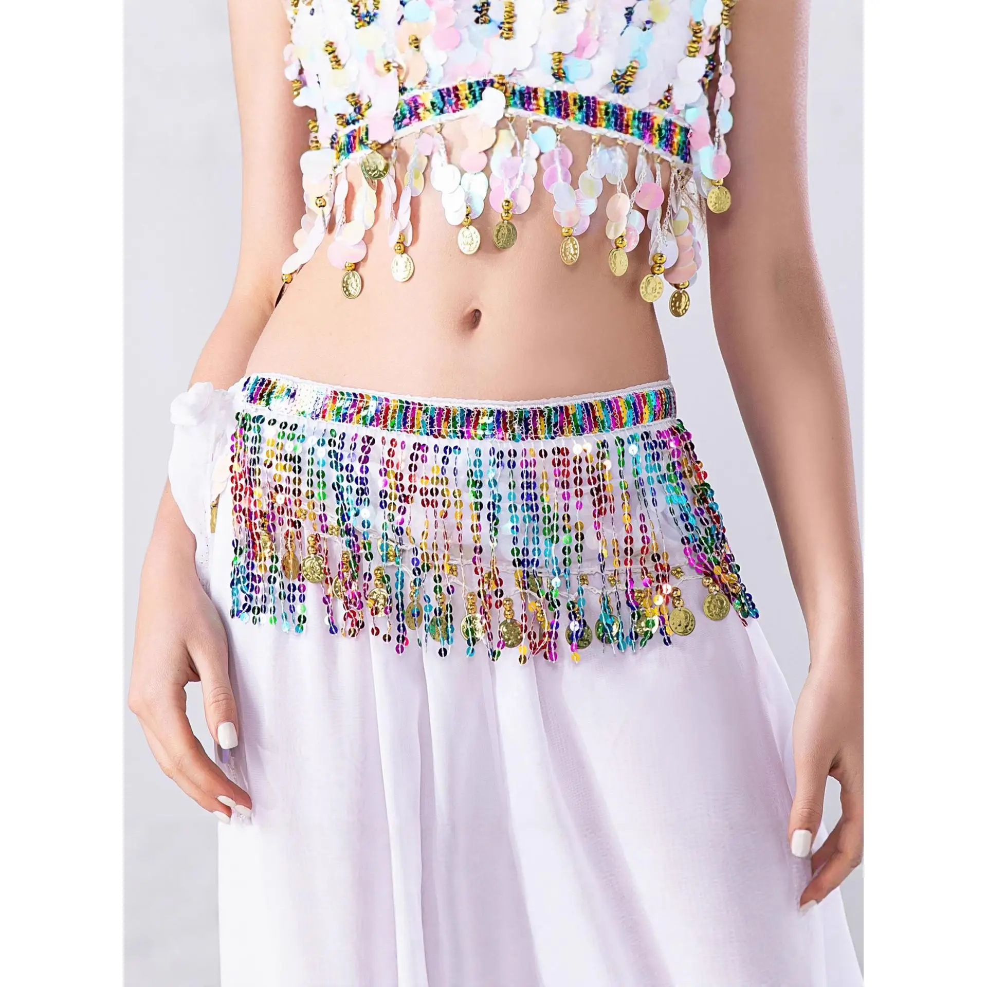 Halloween New Style Belly Dance Belt Chain Dance Hip Towel Performance Waist Towel Sequin Tassel Waist Chain Women's Ethnic C...
Halloween New Style Belly Dance Belt Chain Dance Hip Towel Performance Waist Towel Sequin Tassel Waist Chain Women's Ethnic C...