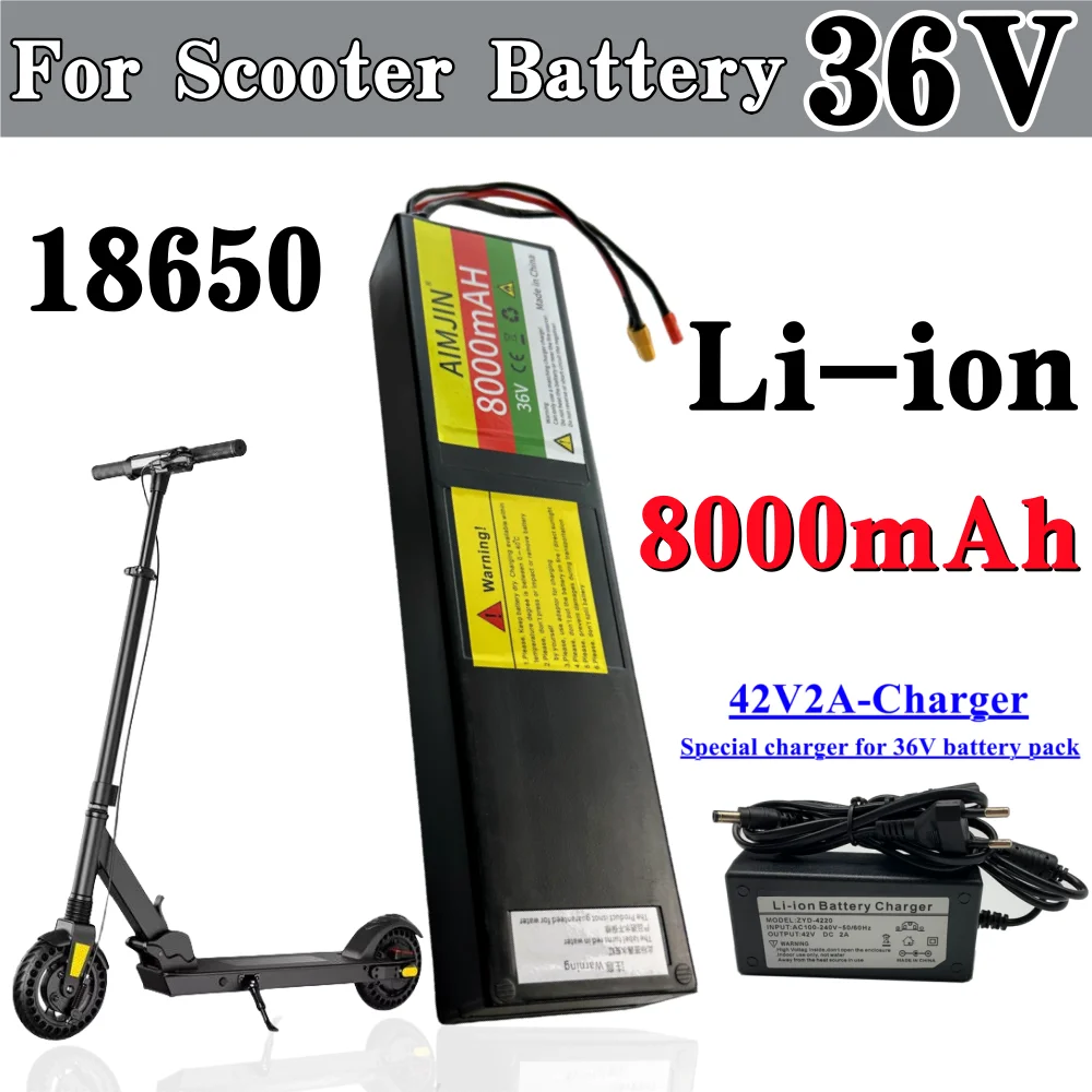 Suitable For KUGOO S1/S2/S3 Electric Scooter Battery 10S3P 36V 8000mAh 500W Lithium-ion Battery Pack With 42V Charger
Suitable For KUGOO S1/S2/S3 Electric Scooter Battery 10S3P 36V 8000mAh 500W Lithium-ion Battery Pack With 42V Charger