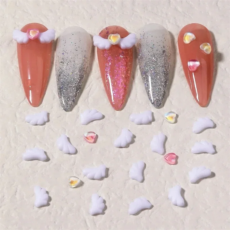 50pcs Cute Angel Wings Nail Charms Bulk Luminous Wing AB Flatback Resin Nail Parts Glitter Crystals Jewelry DIY Nail Decoration
50pcs Cute Angel Wings Nail Charms Bulk Luminous Wing AB Flatback Resin Nail Parts Glitter Crystals Jewelry DIY Nail Decoration
