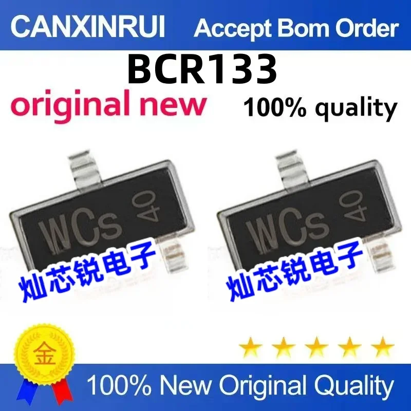 (5-100 pieces) New transistor BCR133 E6327 silk screened WC patch SOT23 NPN spot chip IC
(5-100 pieces) New transistor BCR133 E6327 silk screened WC patch SOT23 NPN spot chip IC
