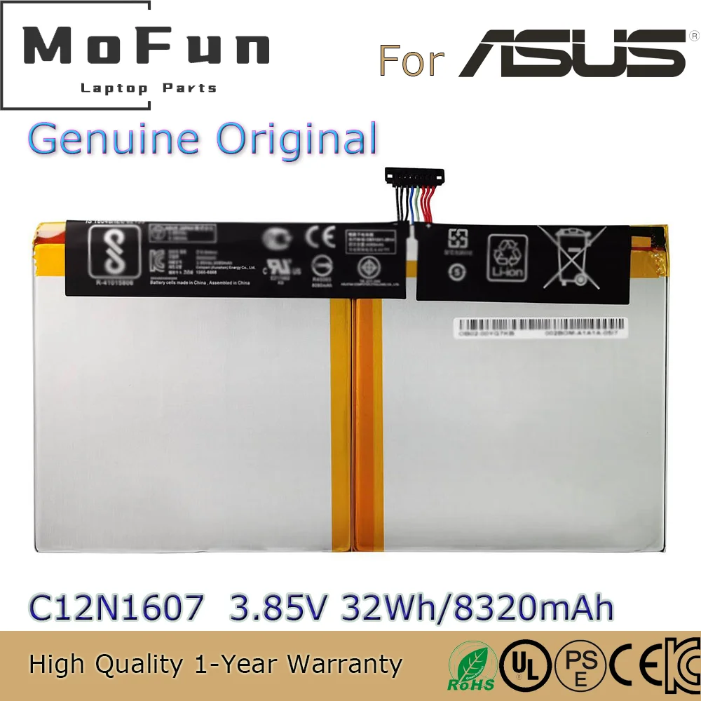 Аккумулятор для ноутбука ASUS Transformer Mini T102H T102HA, оригинальный, C12N1607, 3,85 В, 32 Вт/ч
Аккумулятор для ноутбука ASUS Transformer Mini T102H T102HA, оригинальный, C12N1607, 3,85 В, 32 Вт/ч
