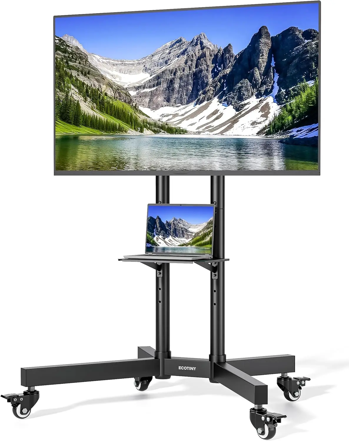 Heavy-Duty Rolling TV Stand for 32–85" Screens — Supports 187 lbs (154 lbs TV + 33 lbs Shelf), Stable Mobile TV Cart with Storag
Heavy-Duty Rolling TV Stand for 32–85" Screens — Supports 187 lbs (154 lbs TV + 33 lbs Shelf), Stable Mobile TV Cart with Storag