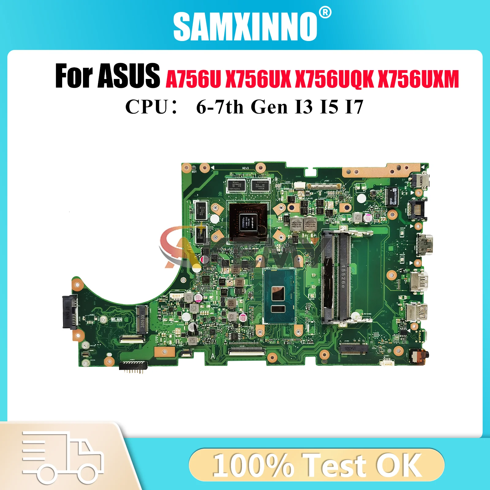 X756UX Материнская плата для ноутбука ASUS A756U X756UQK X756UQ X756UJ X756U X756UXM X756UAK X756UR X756UA X756UV Материнская плата I3 I5 I7 CPU
X756UX Материнская плата для ноутбука ASUS A756U X756UQK X756UQ X756UJ X756U X756UXM X756UAK X756UR X756UA X756UV Материнская плата I3 I5 I7 CPU