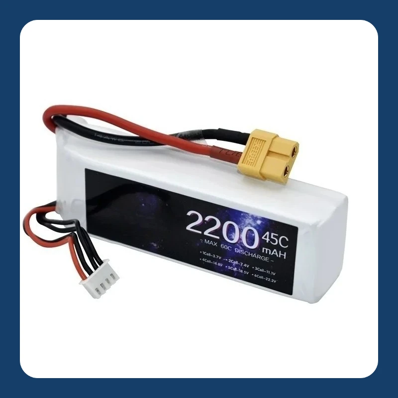 Сменная Li-Po батарея 3S 11.1V 2200mAh 45C для FPV дронов, радиоуправляемых машин, лодок, вертолетов. Высокая мощность, длительное время полета, высокое качество.
Сменная Li-Po батарея 3S 11.1V 2200mAh 45C для FPV дронов, радиоуправляемых машин, лодок, вертолетов. Высокая мощность, длительное время полета, высокое качество.