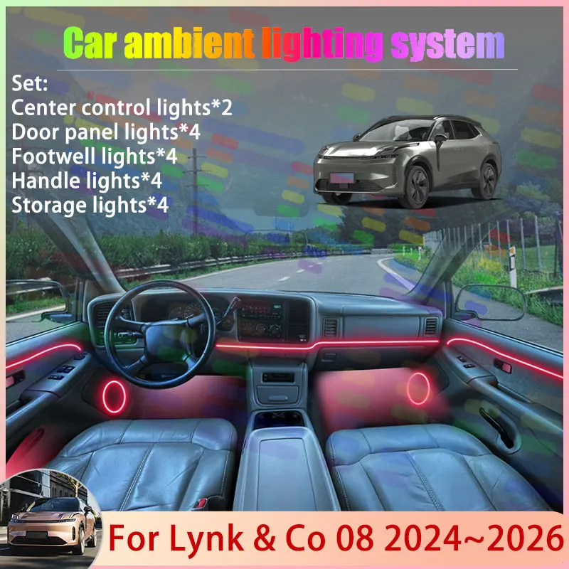 For Lynk & Co 08 2024 2025 2026 DX11 2/24 in 1 Car Atmosphere Light Lamp RGB Shade Ensemble Streamer Atmosphere Set Auto Parts
For Lynk & Co 08 2024 2025 2026 DX11 2/24 in 1 Car Atmosphere Light Lamp RGB Shade Ensemble Streamer Atmosphere Set Auto Parts