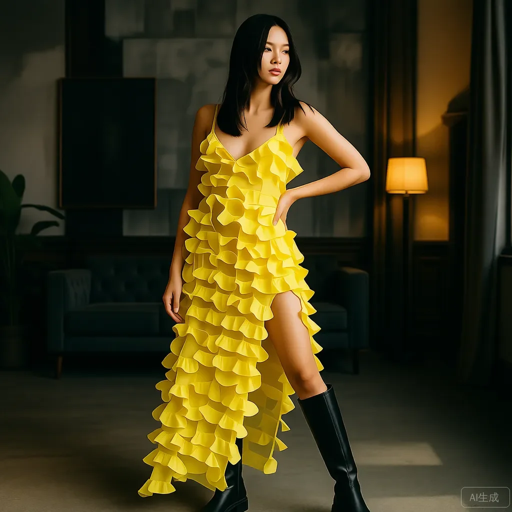 2026 Summer Trend Vibrant Yellow Ruffled Dress High Slit Sheer Spaghetti Strap Long Party Dress Sexy Backless Design for Music
2026 Summer Trend Vibrant Yellow Ruffled Dress High Slit Sheer Spaghetti Strap Long Party Dress Sexy Backless Design for Music