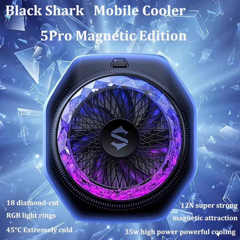 Original Black Shark Magnetic 5Pro Cooler FunCooler 5 Fast Mobile Phone Radiator For iphone Nubia Xiaomi Huawei Oppo Samsung
Original Black Shark Magnetic 5Pro Cooler FunCooler 5 Fast Mobile Phone Radiator For iphone Nubia Xiaomi Huawei Oppo Samsung