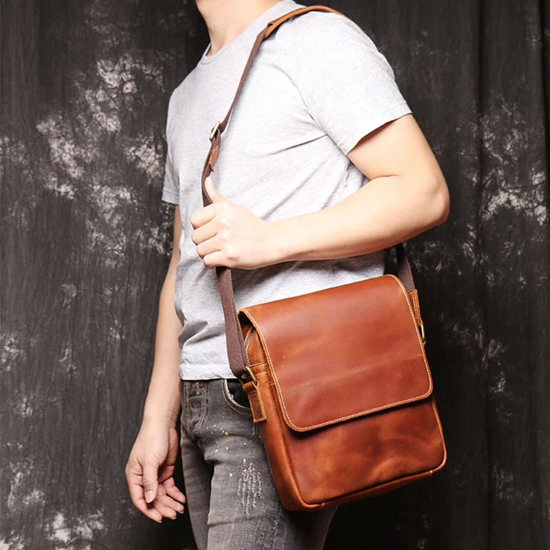Men Genuine Leather Shoulder Bag Vintage Crazy Horse Crossbody Large Business Handbag for Tablet Male Messenger
Men Genuine Leather Shoulder Bag Vintage Crazy Horse Crossbody Large Business Handbag for Tablet Male Messenger