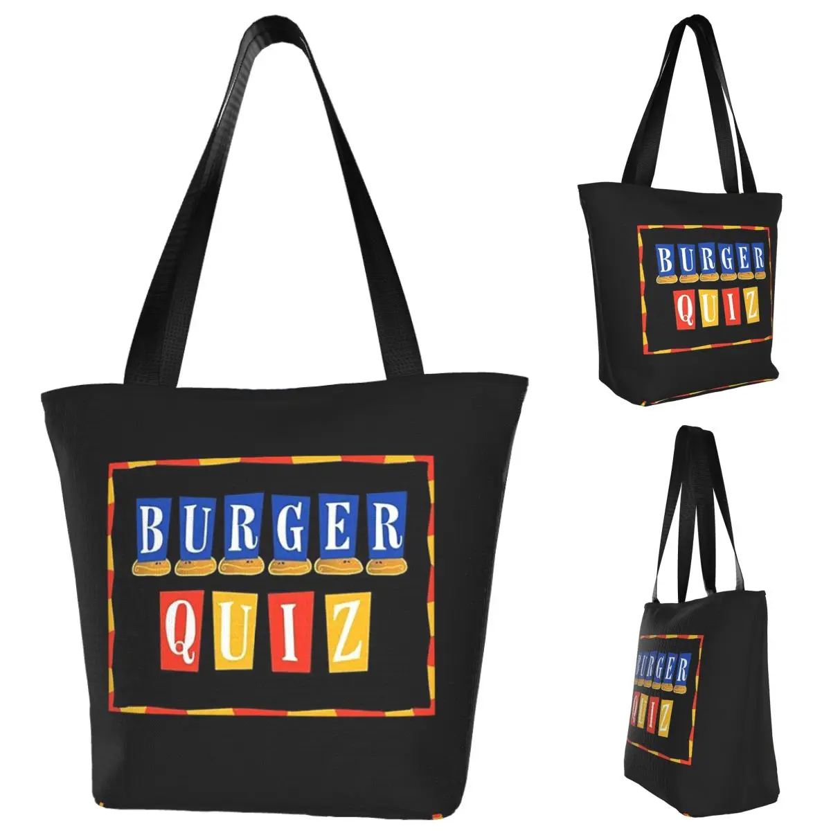 Бургер Викторина, новый логотип, сумка для покупок, холщовая сумка на плечо большой вместимости, продуктовая сумка для покупок для женщин
Бургер Викторина, новый логотип, сумка для покупок, холщовая сумка на плечо большой вместимости, продуктовая сумка для покупок для женщин