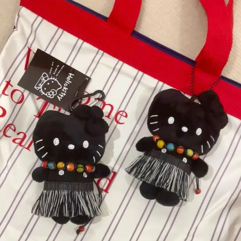 Cute Cartoon Kawaii Hawaiian Grass Skirt with Black Skin Hello Kitty Plush Doll Keychain Bag Pendant Toy Gift
Cute Cartoon Kawaii Hawaiian Grass Skirt with Black Skin Hello Kitty Plush Doll Keychain Bag Pendant Toy Gift