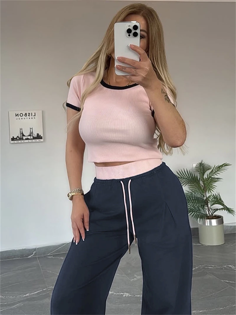 Streetwear 2 Piece Sets Women Outfit Summer Clothes Women 2025 Short Sleeve T-Shirt Top and Pant Sets Casual Tracksuit Woman Set
Streetwear 2 Piece Sets Women Outfit Summer Clothes Women 2025 Short Sleeve T-Shirt Top and Pant Sets Casual Tracksuit Woman Set