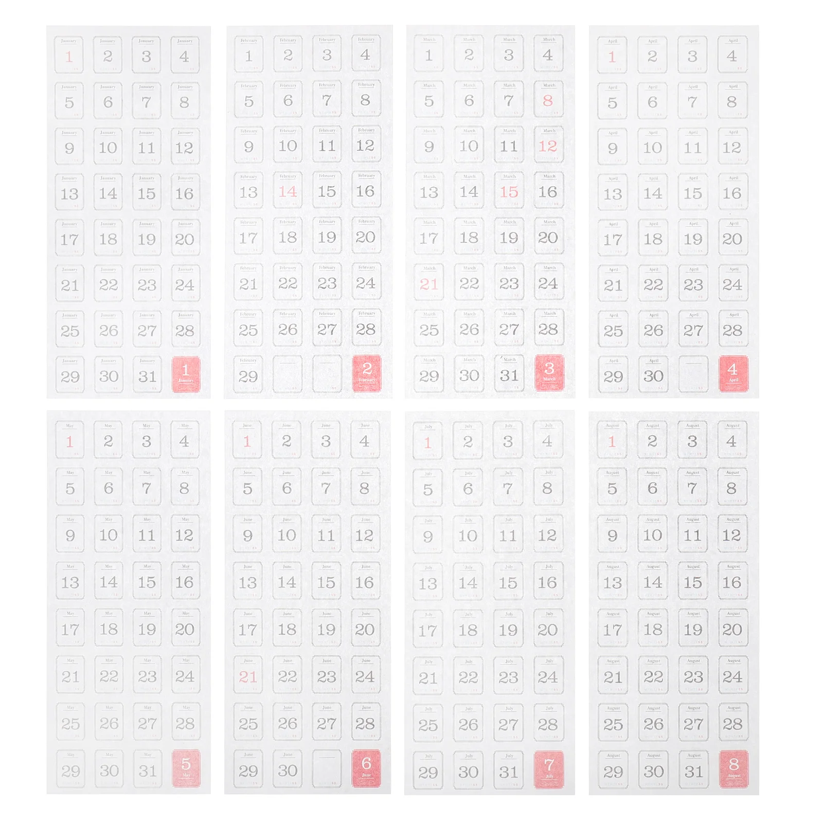 2Sets DailyStickers JapanesePaper Planner Notebook Calendar Tabs Reminder MonthlyDivider Simple Notebooks SelfAdhesive Index
2Sets DailyStickers JapanesePaper Planner Notebook Calendar Tabs Reminder MonthlyDivider Simple Notebooks SelfAdhesive Index