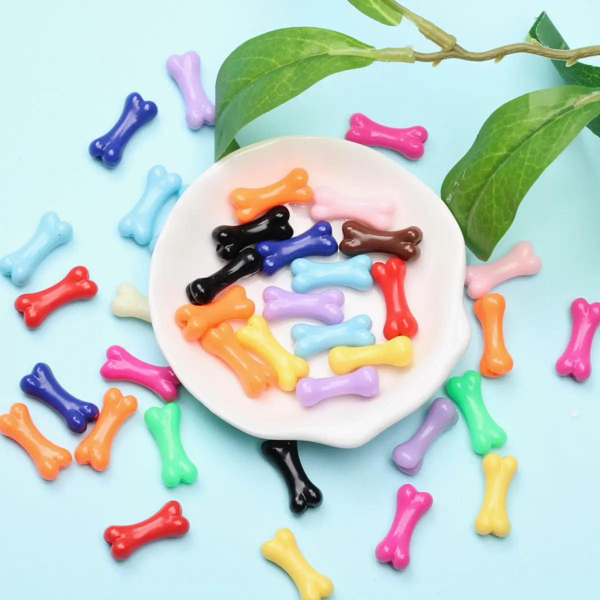 Acrylic Colored Bones 40Pcs 8.6 * 20mm Handmade Material DIY Fashion Necklace Bracelet Keychain Phone Chain
Acrylic Colored Bones 40Pcs 8.6 * 20mm Handmade Material DIY Fashion Necklace Bracelet Keychain Phone Chain