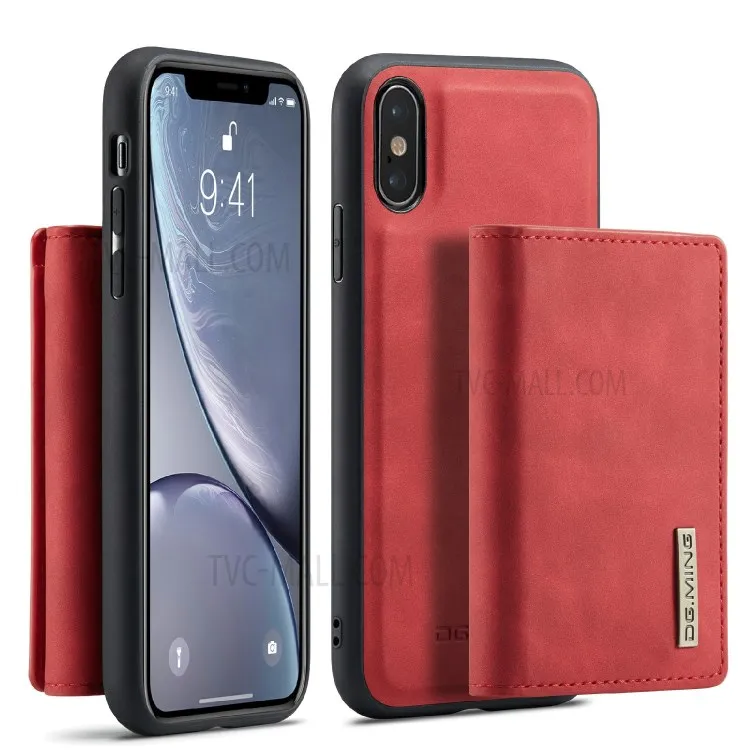 DG.MING M1 Series Magnetic Well-protected Wallet Design Leather Coated Hybrid Case with Kickstand for iPhone X/XS 5.8 inch - Red
DG.MING M1 Series Magnetic Well-protected Wallet Design Leather Coated Hybrid Case with Kickstand for iPhone X/XS 5.8 inch - Red