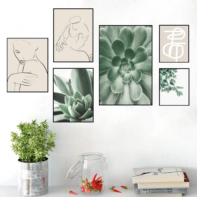 Green Leaf Plants Abstract Girl Face Curve Wall Art Canvas Painting Nordic Poster Wall Picture for Living Room Decoration
Green Leaf Plants Abstract Girl Face Curve Wall Art Canvas Painting Nordic Poster Wall Picture for Living Room Decoration
