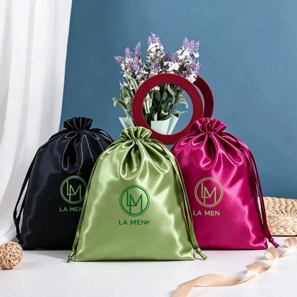 Custom Logo Large Satin Silk Jewelry Drawstring Bag 30X40cm Travel Packaging Pouch For Cosmetic Candy Candle Earrings Brooch
Custom Logo Large Satin Silk Jewelry Drawstring Bag 30X40cm Travel Packaging Pouch For Cosmetic Candy Candle Earrings Brooch