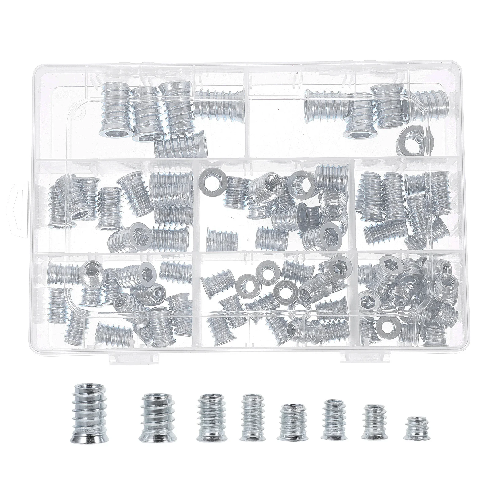 1Set Threaded Insert Nut Plated Carbon Steel Threaded Bolt Fastener for Wood Furniture Board Fixing Embedment Nuts 
1Set Threaded Insert Nut Plated Carbon Steel Threaded Bolt Fastener for Wood Furniture Board Fixing Embedment Nuts