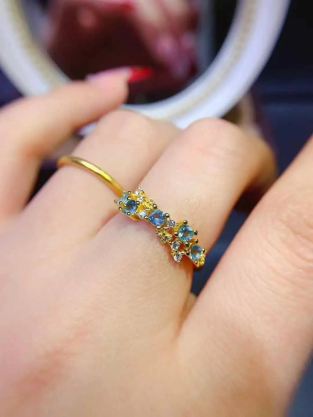 The Best Anniversar Fine Jewelry 925 Sterling Silver Sapphire Ring Lovely Women Flower ring Natural Real Sapphire Free Shipping
The Best Anniversar Fine Jewelry 925 Sterling Silver Sapphire Ring Lovely Women Flower ring Natural Real Sapphire Free Shipping