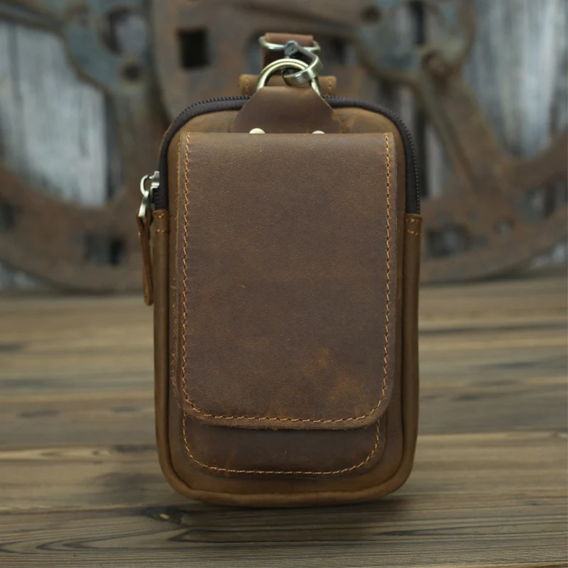 Waist Packs Male Phone Bags Genuine Cow Leather Purse Men Pouch Hang Bag Solid Brown Vintage Wallets with Hook
Waist Packs Male Phone Bags Genuine Cow Leather Purse Men Pouch Hang Bag Solid Brown Vintage Wallets with Hook