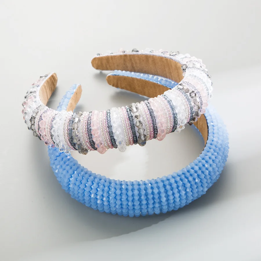 Ice Blue Full Beaded Headband Gradient Clear Crystal Padded Hair Hoop Luxury Chunky Headpiece Shiny Mermaid Styling Hairband
Ice Blue Full Beaded Headband Gradient Clear Crystal Padded Hair Hoop Luxury Chunky Headpiece Shiny Mermaid Styling Hairband