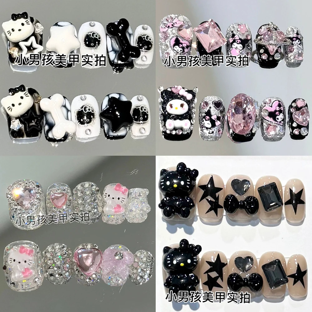 Kawaii Cartoon Sanrio Cinnamoroll Kuromi Handmade Manicure Art Sweet Cool Hello Kitty Long Coffin Short 3D Acrylic Nails Tips
Kawaii Cartoon Sanrio Cinnamoroll Kuromi Handmade Manicure Art Sweet Cool Hello Kitty Long Coffin Short 3D Acrylic Nails Tips