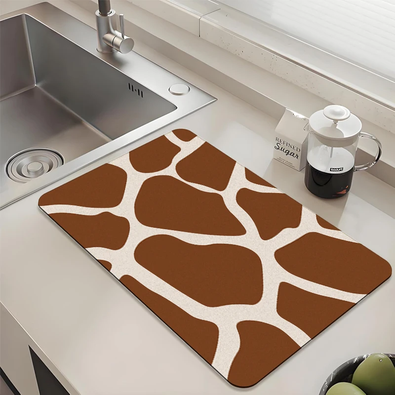 Giraffe Pattern Kitchen Drying Mat - Absorbent Non-Slip Quick Dry Pad for Sink Countertop
Giraffe Pattern Kitchen Drying Mat - Absorbent Non-Slip Quick Dry Pad for Sink Countertop