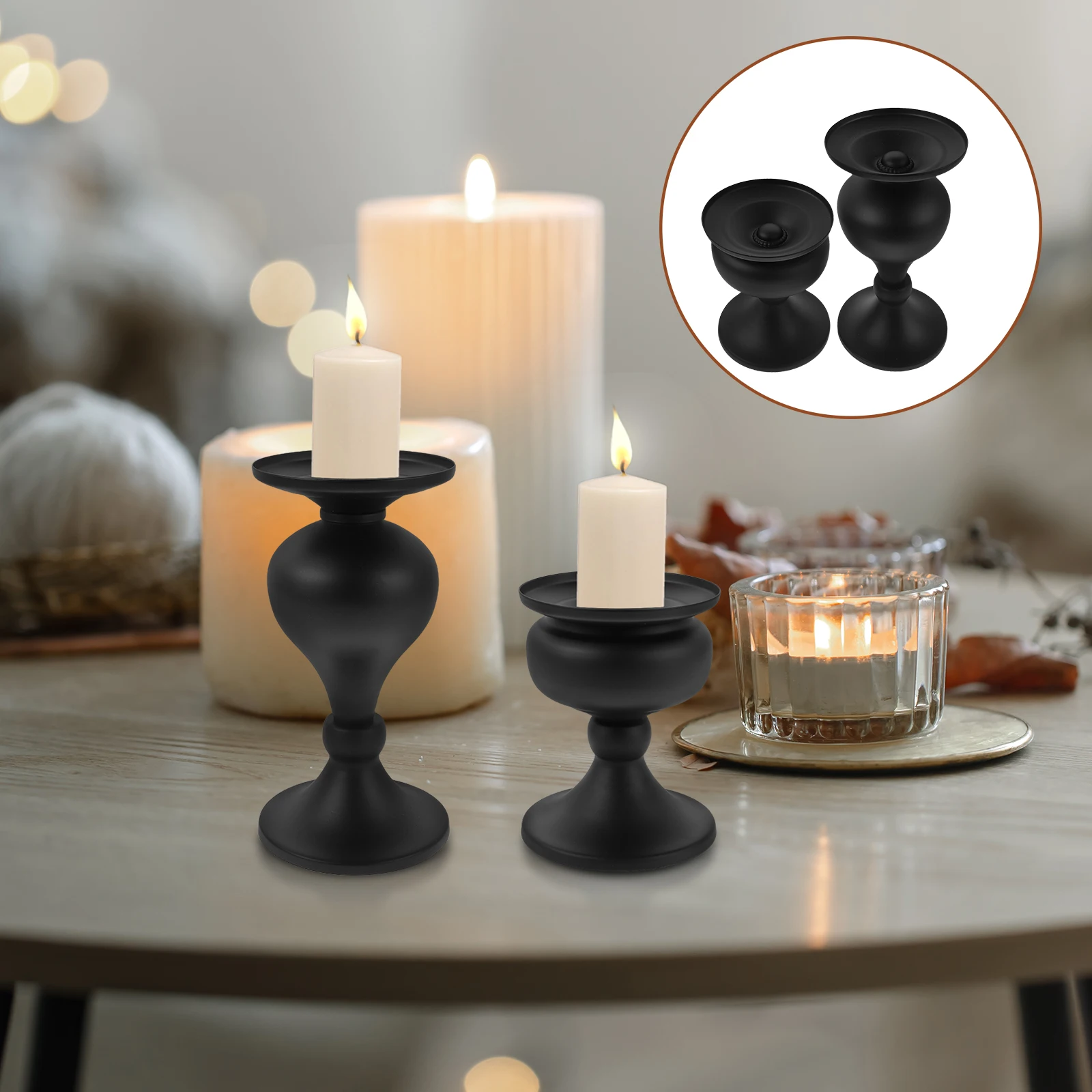 2 Pcs Candlestick Ornament Pillar Holder Decorative Stand Farmhouse Holders Festival Iron
2 Pcs Candlestick Ornament Pillar Holder Decorative Stand Farmhouse Holders Festival Iron