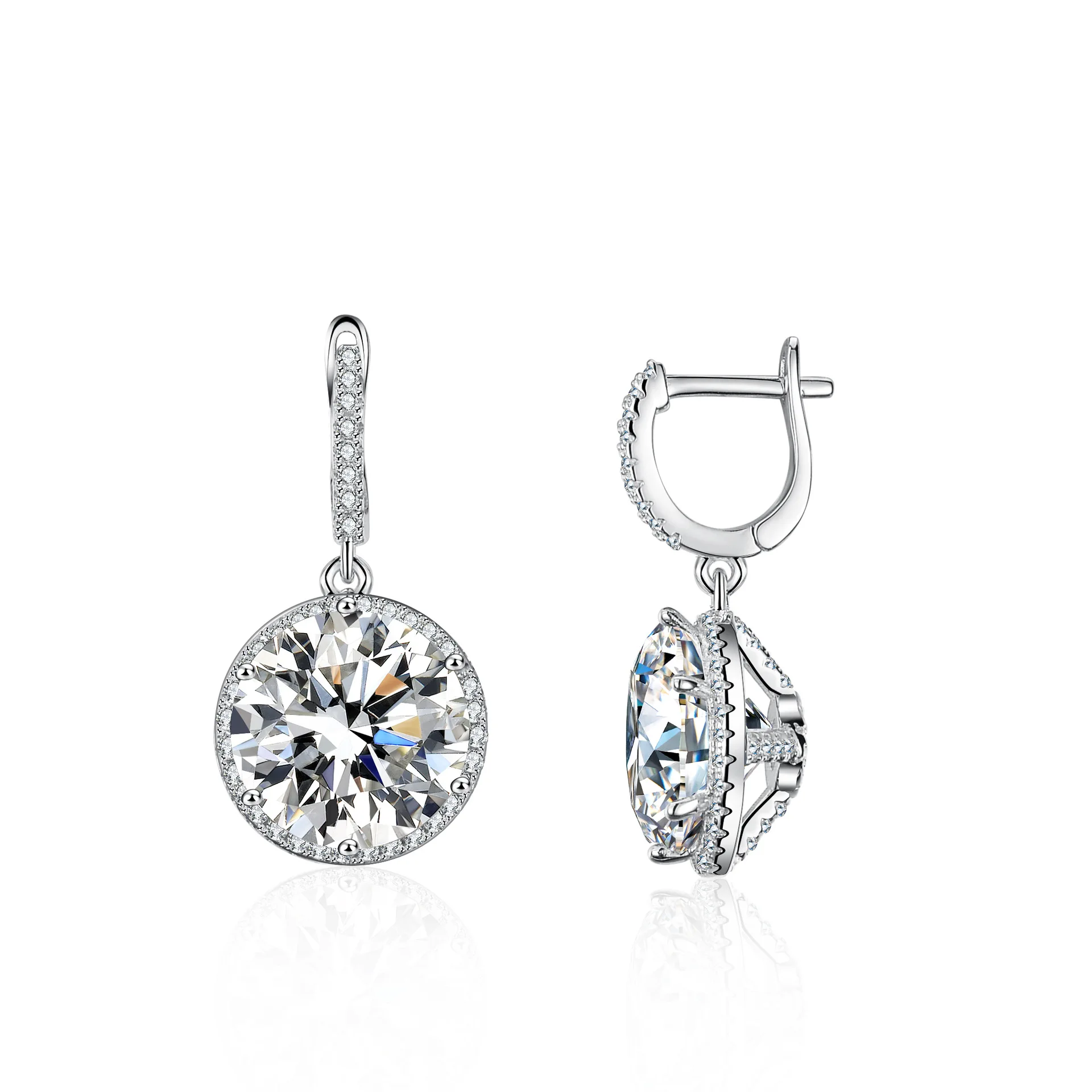 18K Gold Earrings for Women, 5-carat Round Bag Earrings, Simple Temperament, Moissanite Platinum PT950 Diamond Earrings
18K Gold Earrings for Women, 5-carat Round Bag Earrings, Simple Temperament, Moissanite Platinum PT950 Diamond Earrings
