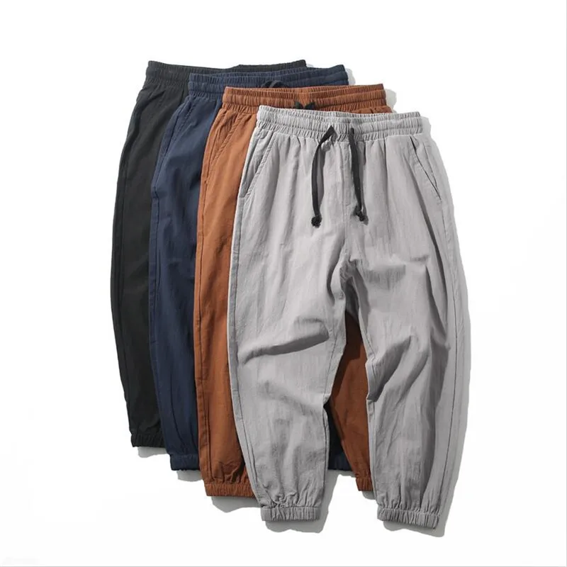 Men Summer Cotton And Linen Harem Pants Casual Loose Elastic Waist Ankle-Length Solid Trousers Men Pants -
Men Summer Cotton And Linen Harem Pants Casual Loose Elastic Waist Ankle-Length Solid Trousers Men Pants -