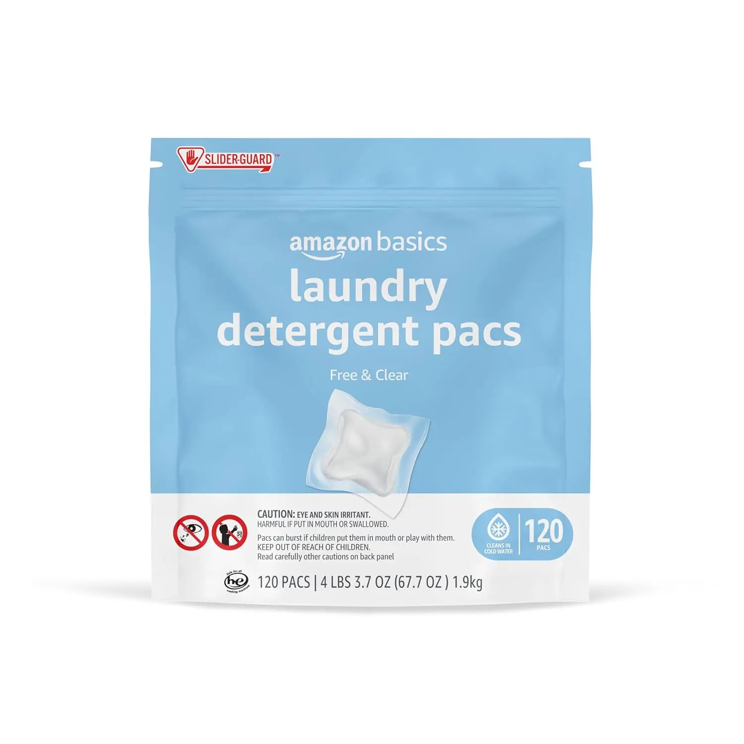 Hypoallergenic Laundry Detergent Pacs, Fragrance-Free, HE Compatible, Easy to Use, 120 Count
Hypoallergenic Laundry Detergent Pacs, Fragrance-Free, HE Compatible, Easy to Use, 120 Count