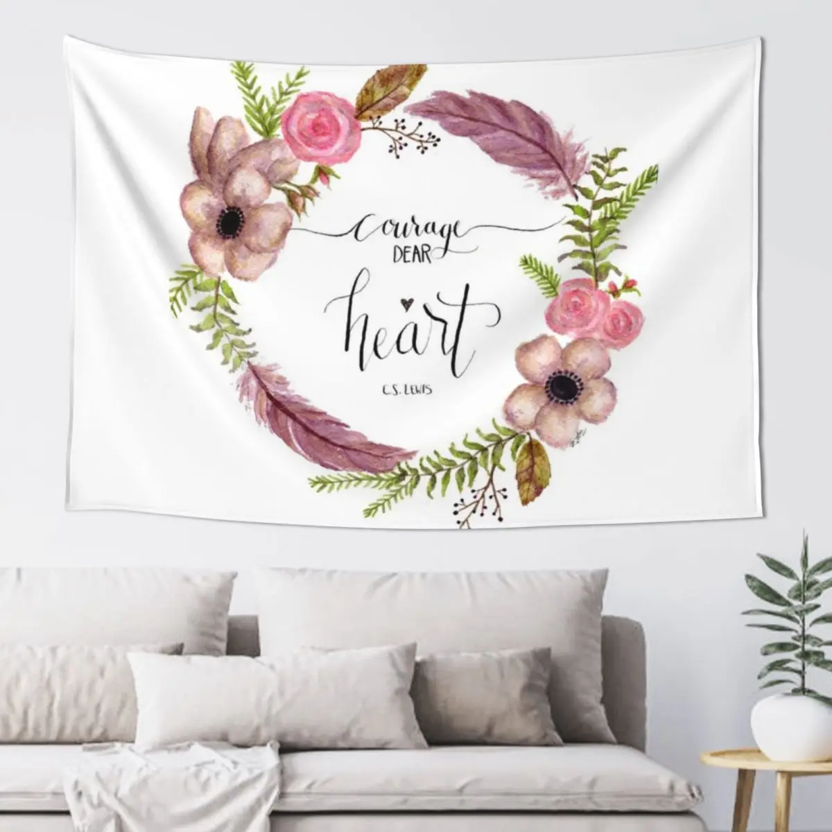 Courage Dear Heart C.S. Lewis Quote Tapestry Wall Hanging Cute Room Things Tapestry
Courage Dear Heart C.S. Lewis Quote Tapestry Wall Hanging Cute Room Things Tapestry