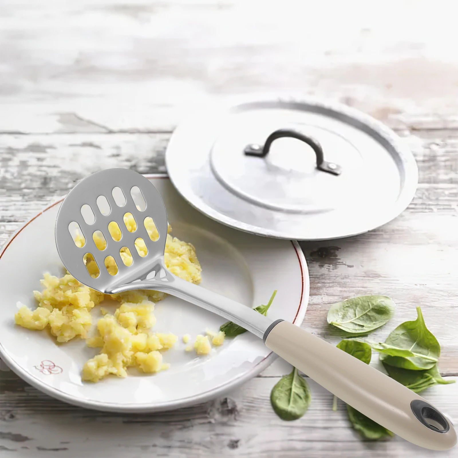 Stainless Steel Masher Kitchen Tools Premium Potato Ricer Quality Vegetable Presser Ricer Easy Grip Design Non Slip
Stainless Steel Masher Kitchen Tools Premium Potato Ricer Quality Vegetable Presser Ricer Easy Grip Design Non Slip