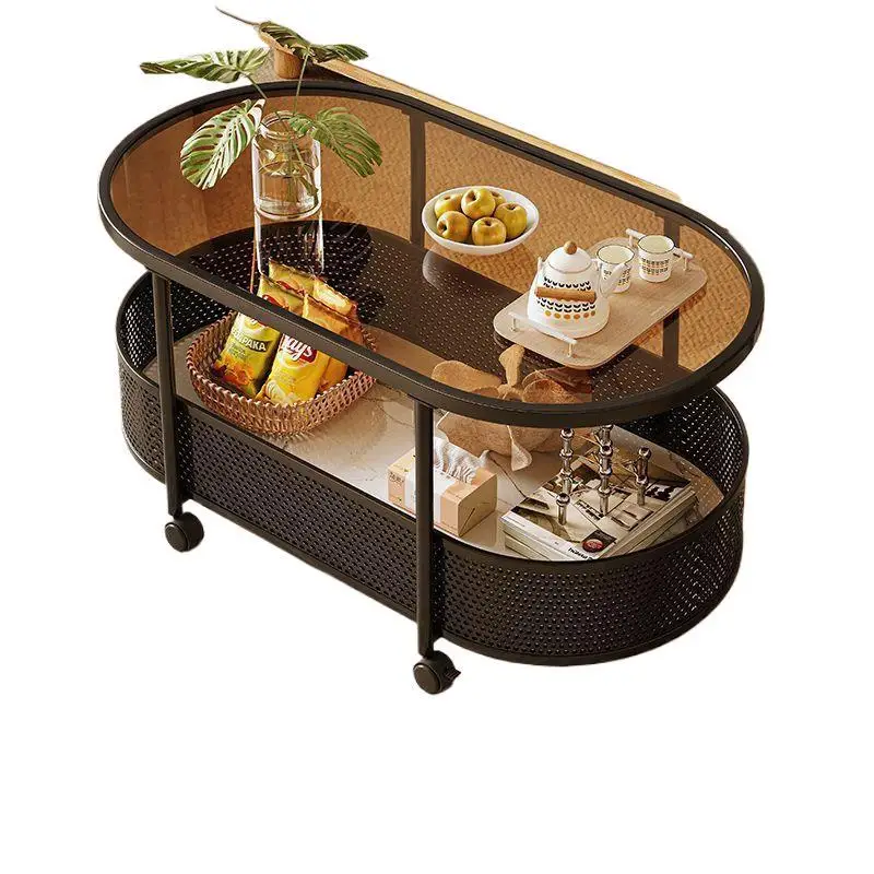 tea table snack trolley, cream wind side table, movable small apartment corner table, sofa side cabinet, simple and modern 
tea table snack trolley, cream wind side table, movable small apartment corner table, sofa side cabinet, simple and modern
