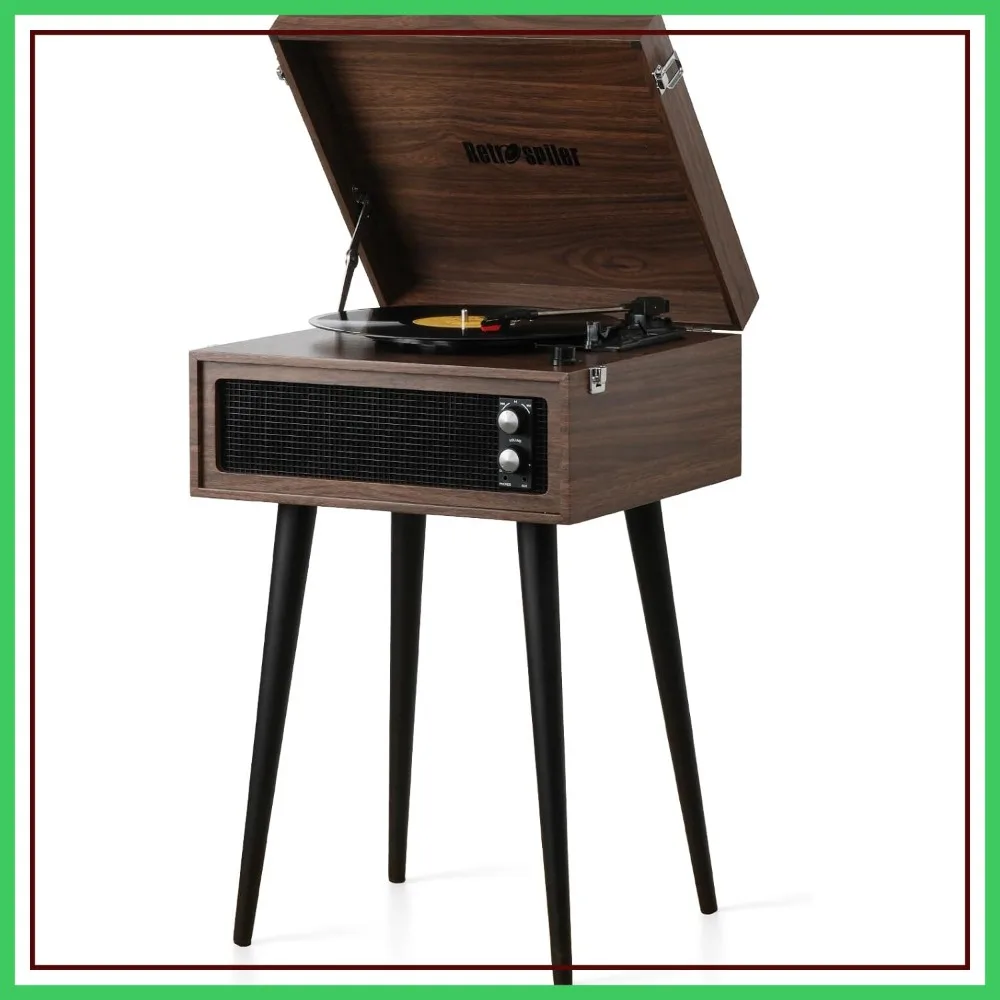 3 Speed Turntable with Stand, Built-in Speakers, Bluetooth, USB Recorder, Aux-in, Wood Espresso
3 Speed Turntable with Stand, Built-in Speakers, Bluetooth, USB Recorder, Aux-in, Wood Espresso
