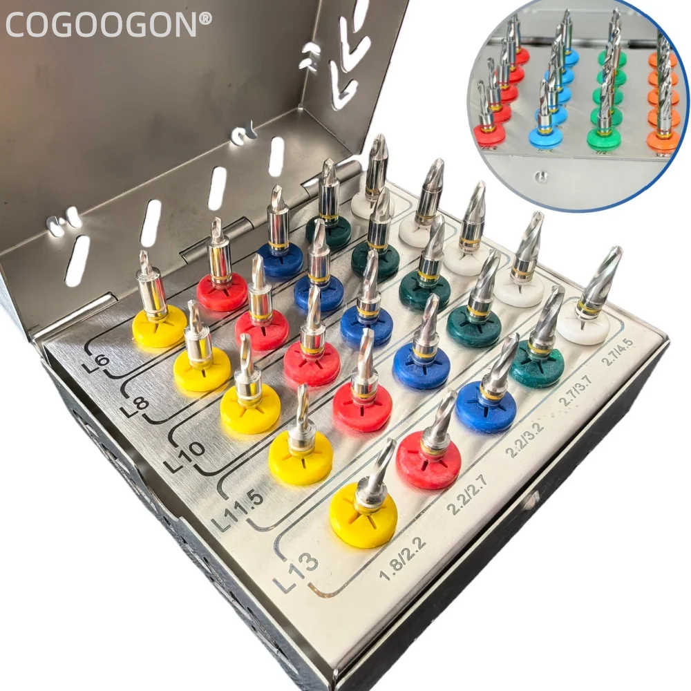 1Set Dental Osseodensification Bur Dental Implant Conical Drills Surgical Black Coated Kit 25 Pcs With Stopper
1Set Dental Osseodensification Bur Dental Implant Conical Drills Surgical Black Coated Kit 25 Pcs With Stopper