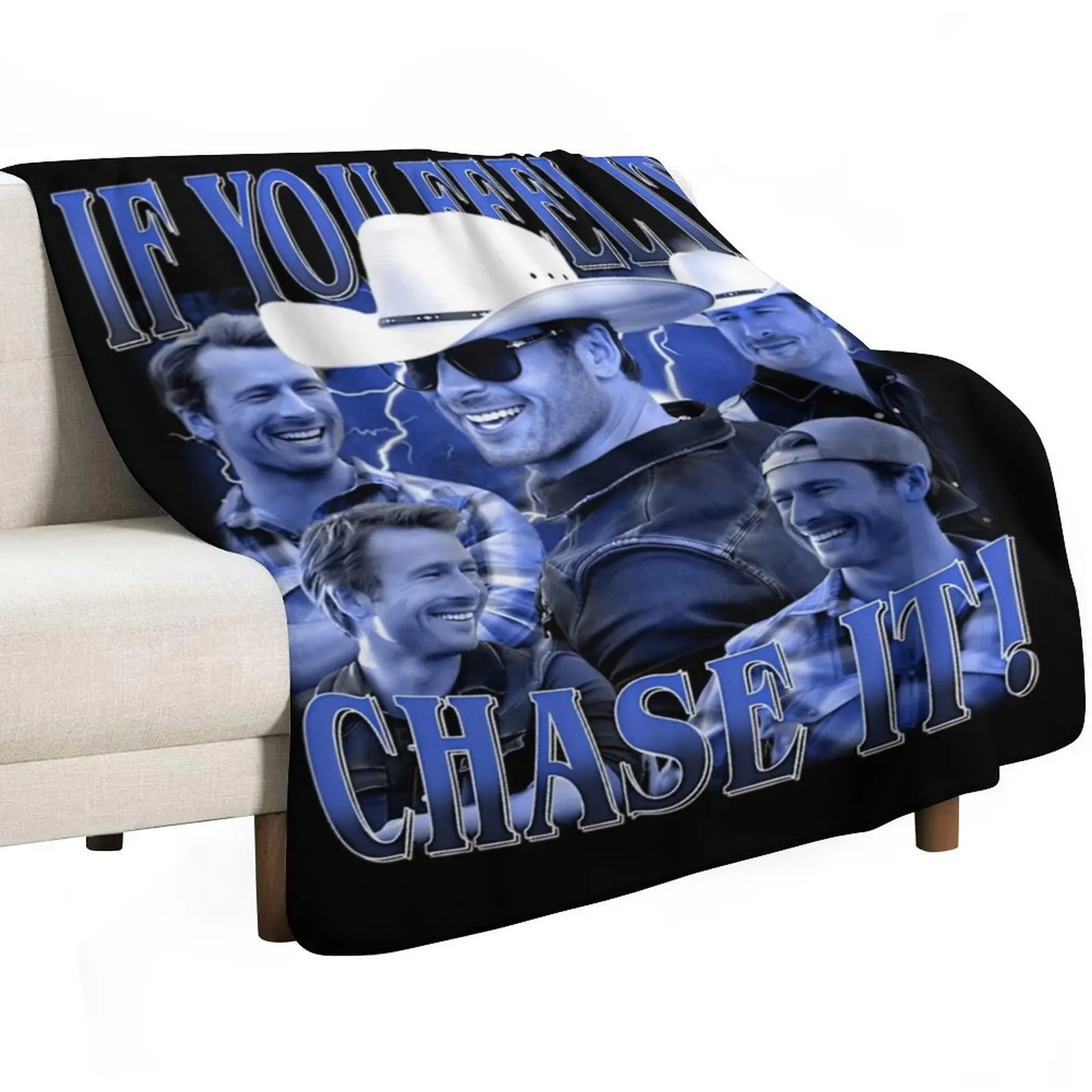 Glen Powell If You Feel It Chase It Throw Blanket heavy to sleep Bed funny gift Blankets 
Glen Powell If You Feel It Chase It Throw Blanket heavy to sleep Bed funny gift Blankets