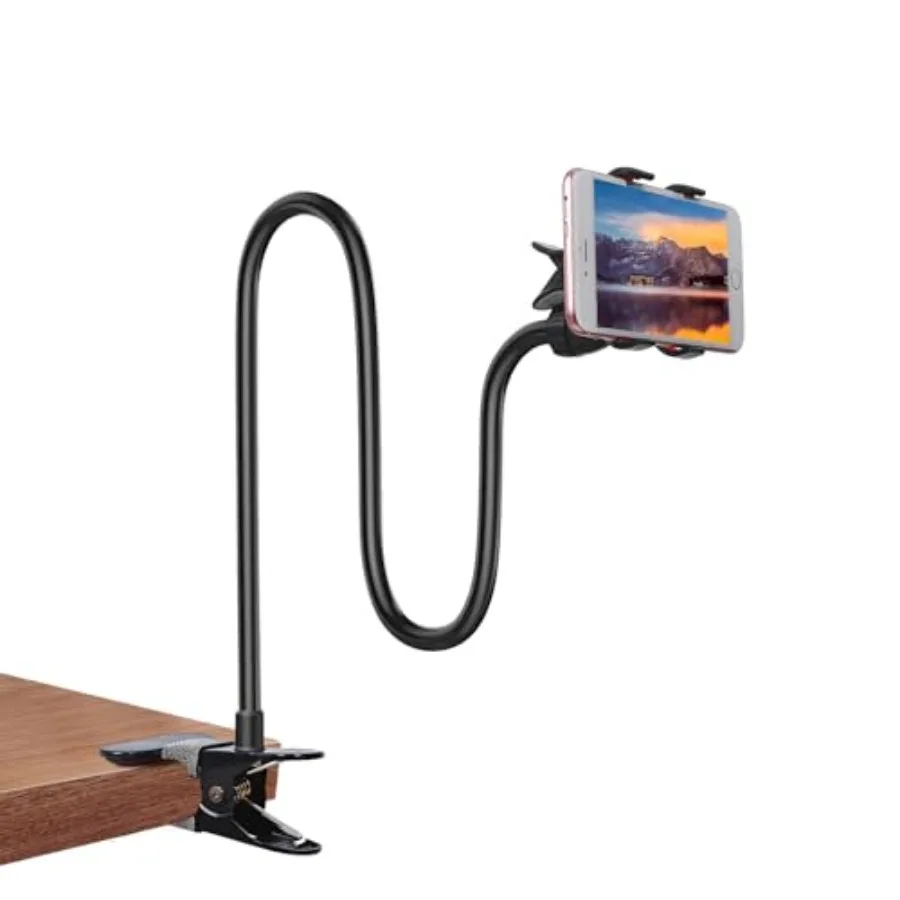 Gooseneck Bed Phone Holder, Flexible Long Arm Clip On Phone Holder for Bed, Desk, Headboard, Bedside, 360 Adjustable Cell Phone
Gooseneck Bed Phone Holder, Flexible Long Arm Clip On Phone Holder for Bed, Desk, Headboard, Bedside, 360 Adjustable Cell Phone