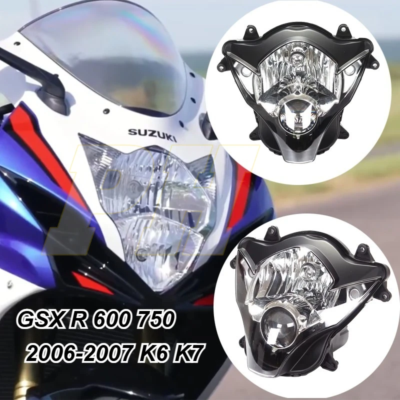 Фара головного света для мотоцикла, комплект фары в сборе, подходит для Suzuki GSXR 600 GSXR 750 2006-2007 GSXR 600/750 K6 K7
Фара головного света для мотоцикла, комплект фары в сборе, подходит для Suzuki GSXR 600 GSXR 750 2006-2007 GSXR 600/750 K6 K7
