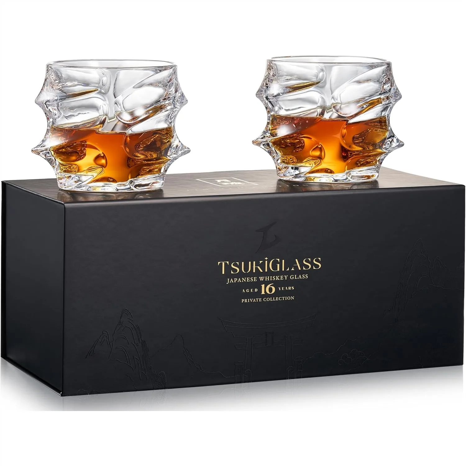 Japanese Crystal Whiskey Glasses Set of 2 - 10oz Old Fashioned Tumblers with Storm Pattern, Gift Box for Bourbon, Scotch &
Japanese Crystal Whiskey Glasses Set of 2 - 10oz Old Fashioned Tumblers with Storm Pattern, Gift Box for Bourbon, Scotch &