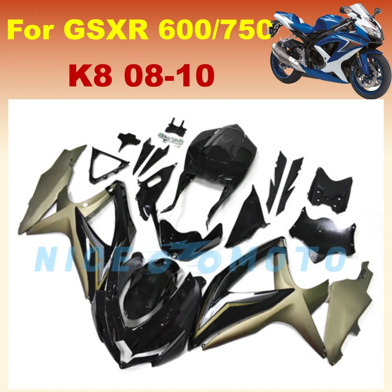 ABS Plastic Motorcycle Fairing Kits Fit For GSXR 600 750 K8 K9 2008 2009 2010 GSXR600 GSXR750 Bodywork Panel Kit
ABS Plastic Motorcycle Fairing Kits Fit For GSXR 600 750 K8 K9 2008 2009 2010 GSXR600 GSXR750 Bodywork Panel Kit